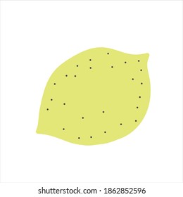 Vector illustration. lemon fruit color illustration on a white background.