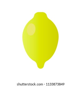 Vector illustration of a lemon. Fruit icon. Colorful flat design element for web sites banners, infographics, printed materials.