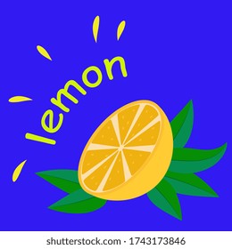 vector illustration with lemon for logo, background, icon, poster
