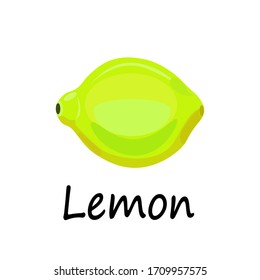 vector illustration with lemon. logo object