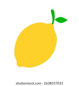 vector illustration of lemon on white background