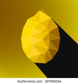 Vector illustration of a lemon rendered in a geometric style