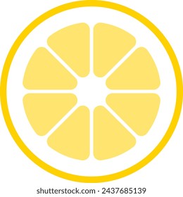 Vector illustration of lemon slice