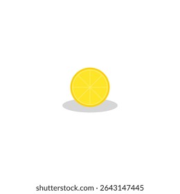Vector Illustration of a Lemon Slice