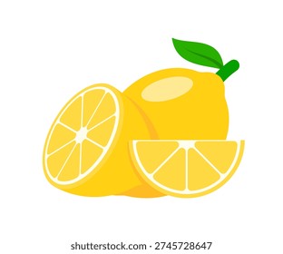 vector illustration of lemon slice