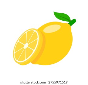 vector illustration of lemon slice