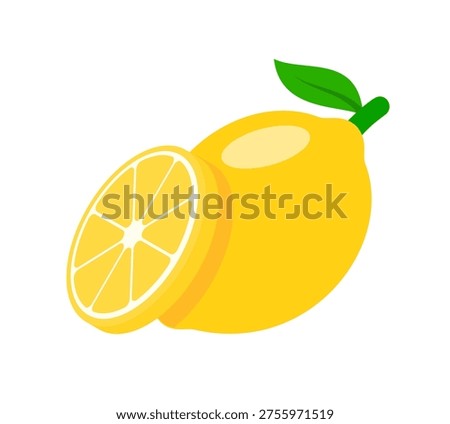 vector illustration of lemon slice