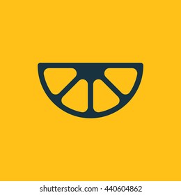 Vector illustration of lemon slice icon