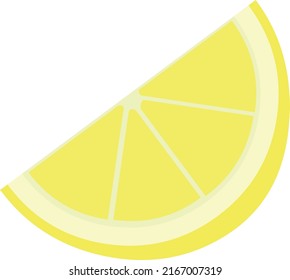 Vector illustration of a lemon wedge