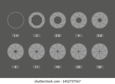 Vector Illustration of a Lens aperture