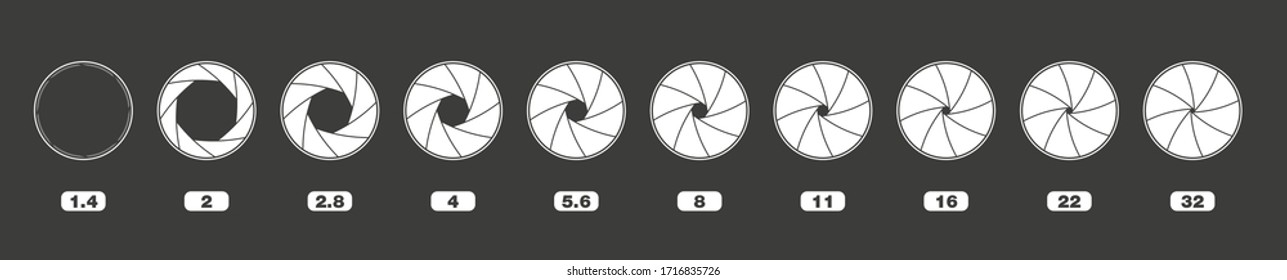 Vector Illustration of a Lens aperture