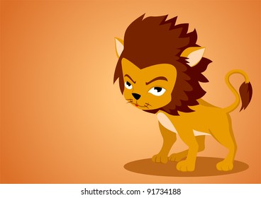 Vector illustration of Leo in cartoon style