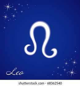 Vector illustration of leo sign