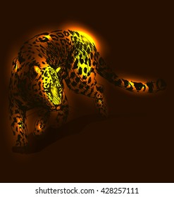 Vector illustration of leopard