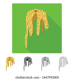 Vector illustration of leopard and animal symbol. Collection of leopard and fashion stock symbol for web.