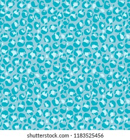 Vector illustration leopard print seamless pattern. Pink hand drawn background.
