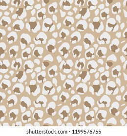 Patrón sin fisuras con estampado de leopardo de Ilustración vectorial. Desnudo dibujado a mano de fondo.