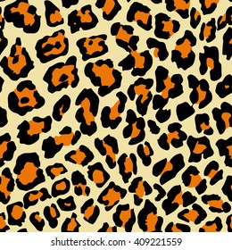 Vector Illustration of Leopard Print Seamless Pattern. Wild texture for Design, Website, Background, Banner. Jaguar Print Template. Leopards Dots Nature Wallpaper