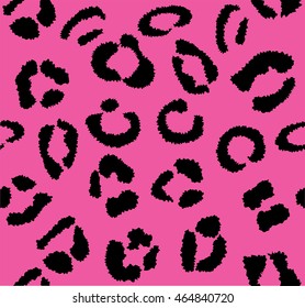 vector illustration of leopard seamless skin background