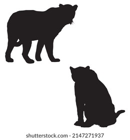 Vector illustration of leopard silhouette