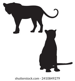 Vector Illustration of Leopard Silhouette