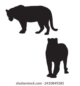Vector Illustration of Leopard Silhouette