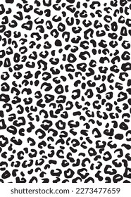 vector illustration. leopard spots background. black and white pattern. drops. animal print