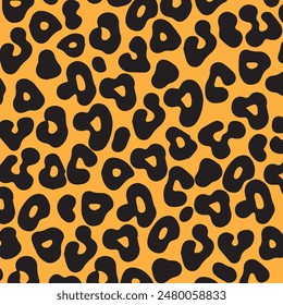 Vector illustration of a leopard texture pattern. Featuring realistic, dynamic spots, this design adds a wild, stylish touch to any project. Ideal for backgrounds, textiles, and graphic design.