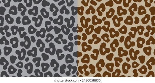 Vector illustration of a leopard texture pattern. Realistic and dynamic leopard spots, background, neutral colors, perfect for graphic design proyects.