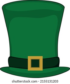 Vector illustration of a leprechaun or saint patrick hat