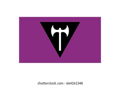 Vector illustration of the lesbian flagon white background. LGBT symbols topic.