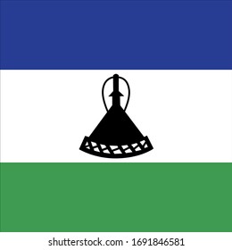 vector illustration of Lesotho flag