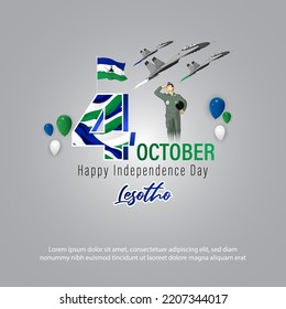 Vector illustration for Lesotho Independence Day