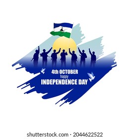 vector illustration for Lesotho independence day-4 October