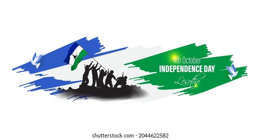 vector illustration for Lesotho independence day-4 October