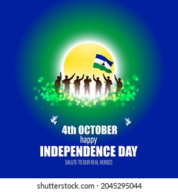 ilustración vectorial de la independencia de Lesotho día 4 de octubre