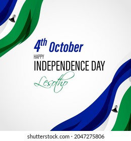 ilustración vectorial de la independencia de Lesotho día 4 de octubre