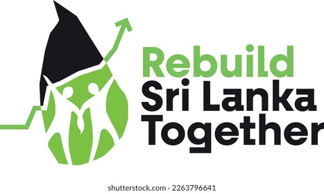 Vector illustration of let's build Sri Lanka logo