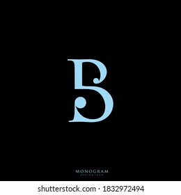Vector illustration of letter B. Elegant monogram symbol. Logo design for corporate business identity.