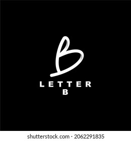 Logo de la letra b de la ilustración del vector. 