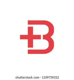 vector illustration letter b plus logo icon