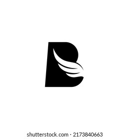 vector illustration of letter B and wings for icons, symbols or logos. logo initials B