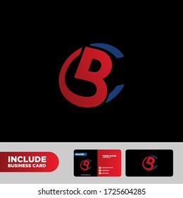 Vector illustration of letter BC initial logo design with business card fit for yout logo brand.