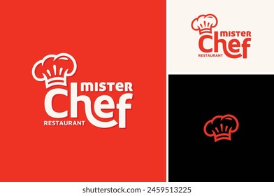 Vector illustration of Letter C with Chef Hat Toque for Catering Culinary Kitchen Restaurant Bakery and other food business logo design