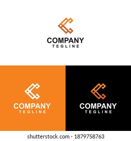   Vektorgrafik. Buchstabe c Logo, flaches Symbol und Vektordesign-Vorlage. oder Firma mit Text.