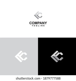   Vector illustration. Letter c logo, flat icon and vector design template. or company with text.