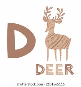 Vector Illustration of letter D. Flat icon