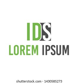 vector illustration letter i d s icon logo design