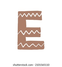 Vector Illustration of letter E. Flat icon