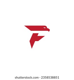 vector illustration of letter F and bird for icon,symbol or logo. initial F logo. eagle logo